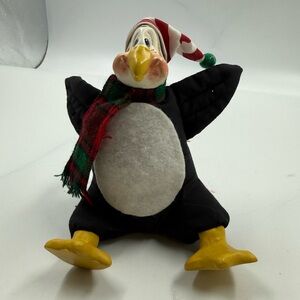Vintage Russ Christmas Country Folks Penguin Shelf Sitter 7 Inch